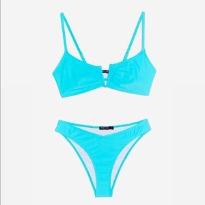 Nadty Gal V Cut Out Bikini Swimsuit Size 4 Small NWT *Sold out*